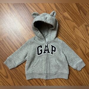 Baby GAP Zip Up Sweatshirt Hoodie with Ears  LIKE NEW